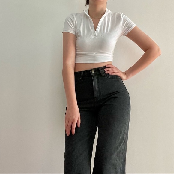 OAK + FORT BLACK  STRAIGHT JEANS - S - Picture 5 of 14